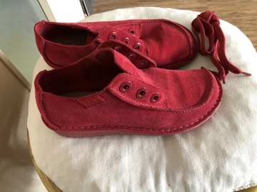 Clarks Półbuty Funny Dream 261357274 Red Suede r37