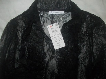 Reserved transparentna bluzka wiązanie koronka.38