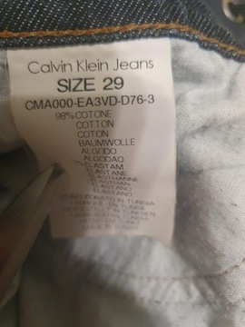 spodnie jeansy Calvin Klein Jeans size 29 rurki S/M