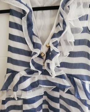 Marynarska sukienka midi jedwab Taranko Limited XS
