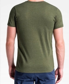 Ombre S1041 nowy tshirt koszulka z logo r. M khaki