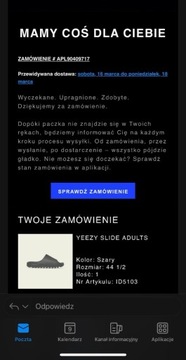 Klapki Adidas Yeezy Slide Adults - rozm 44,5 nowe!