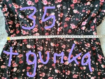 Sukienka krótka mini 42 XL cropp w kwiaty 