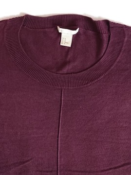 sukienka H&M Basic M bordo 100% viscose