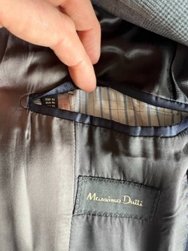 Massimo Dutti szary garnitur krata