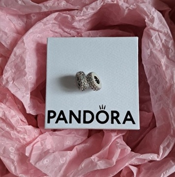 Pandora separatory srebrne cyrkonie Pave charms