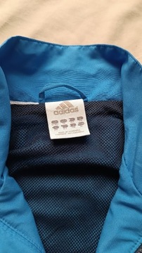 Niebieska Kurtka Adidas Wiatrówka Z kołnierzykiem M vintage kurtka Adidas