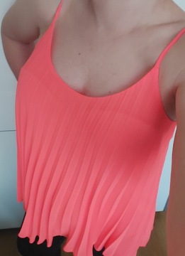 River Island neonowa pomarańczowa bluzka top S M