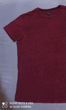 Diesel  t-shirt  oryginalna bordowa koszulka  rozmiar  L, M