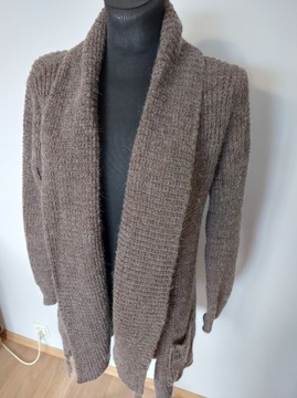 sweter narzutka kardigan alpaka wełna akryl XXS-M