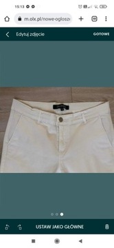 Spodnie Top Secret białe kremowe 36
