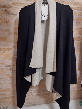 (38/M) ZARA/Asymetryczny sweter,wełniany kardigan 
