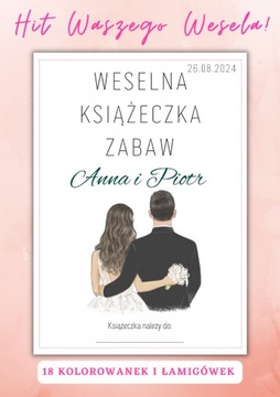 Weselna książeczka kolorowanka na ślub wesele PDF