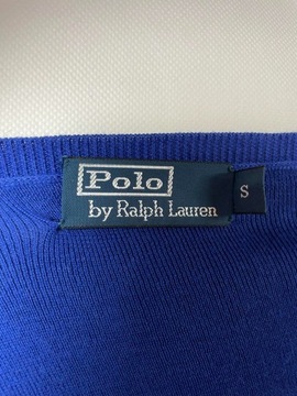 Sweter w serek Polo Ralph Lauren S pasuje na M niebieski