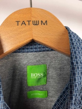 Koszula w kratkę Hugo Boss modern fit M niebieska
