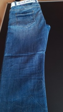 Spodnie jeans Crosshatch niebieskie.