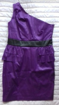 NEXT piękna wizytowa fioletowa sukienka r.16 NOWA!