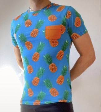 Męska koszulka w ananasy