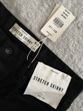 Nowe jeansy Topman W32 L34 32/34 Stretch Skinny