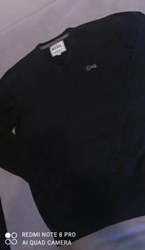 DIESEL, oryginalny  czarny  sweter  rozmiar XL, L