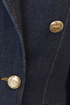 Massimo Dutti marynarka jeans granatowa M