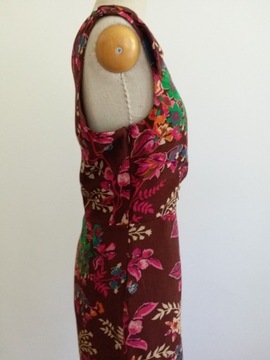 kwiecista sukienka z dekoltem kopertowym roz. 36