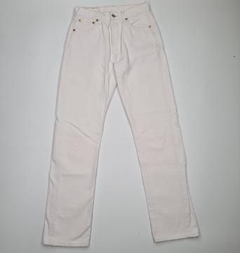 Białe jeansy levis 501 vintage lata 90