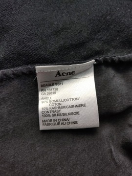 Acne Studios sweter kardigan z bawełny kaszmiru i jedwabiu