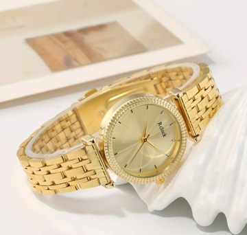 Elegancki luksusowy zegarek Rclock złoty