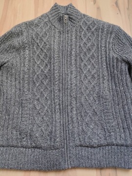 Canda XL męski gruby sweter polar kurtka melanż