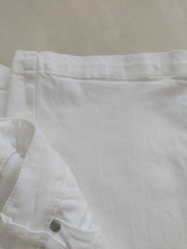 Jeansy spodnie białe dzwony By o la la S 