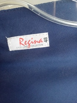 Granatowy kostium garsonka elegancki Regina 48