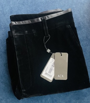 Spodnie męskie Armani Exchange czarne welur 32/32