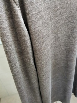 Sweter Uniqlo 100% wełna beżowy męski 40 L bdb 