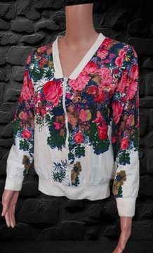 Kurtka bomber bomberka w kwiaty floral wiosna