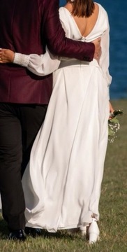 suknia ślubna z jedwabiu w stylu boso