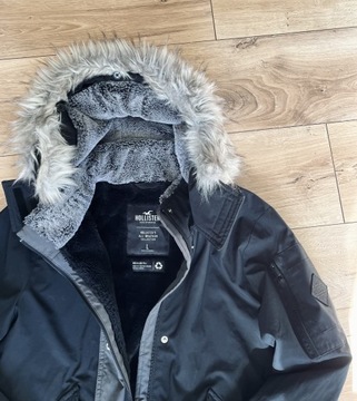 Hollister all weather jacket grafitowa kurtka L