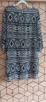 Sukienka tunika H&M aztecka geometryczna 44