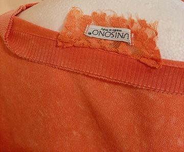 włoska tunika bluza oranżadowa bawełna 3xl