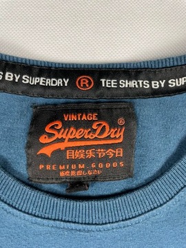 T-shirt SuperDry granatowy S z nadrukiem