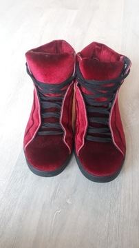 LEKKIE wysokie sneakersy ZARA Velvet 42 jak NOWE