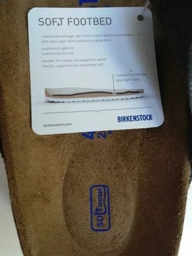 Klapki Birkenstock Arizona 43 soft footbed skóra