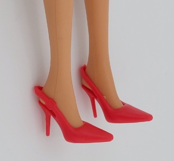 Buty dla lalki Barbie szpilki czerwone