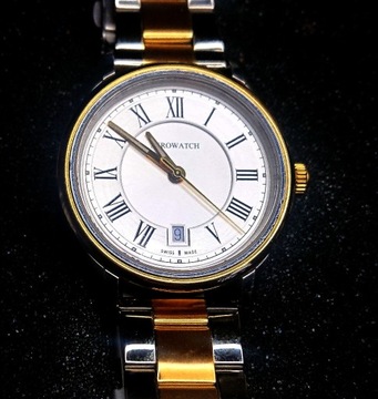 Męski Aerowatch Slim Swiss 50M Saphire Gold 41 mm