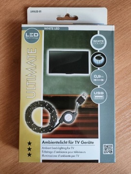 Taśma LED do Telewizora USB 0,9m Kolor Biały 