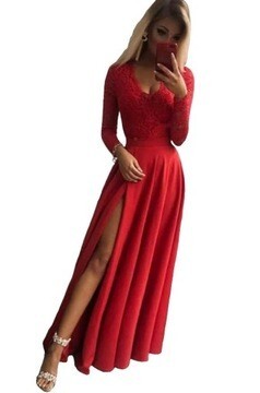 Sukienka czerwona MAXI L(40)