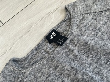 Bawełniany szary męski sweter H&M rozmiar M