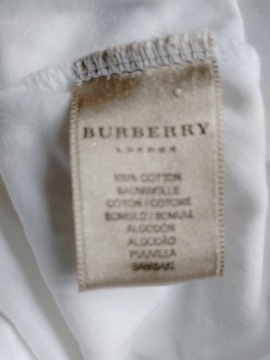 Burberry polo L biała koszulka damska