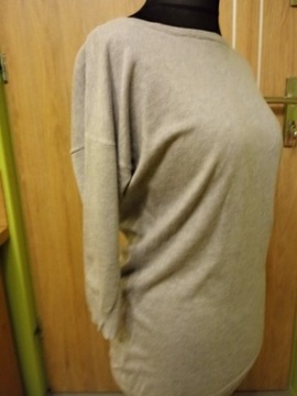 Sweterek dłuższy Mohito rozmiar S jasny szary