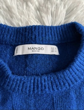 sweter Mango kobaltowy